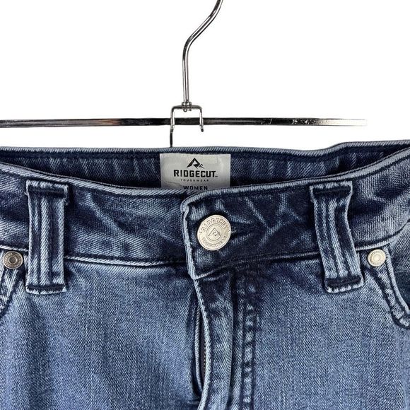 Blue Boot Cut Jeans with Classic Styling - Picture 4 of 6